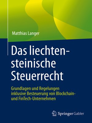 cover image of Das liechtensteinische Steuerrecht